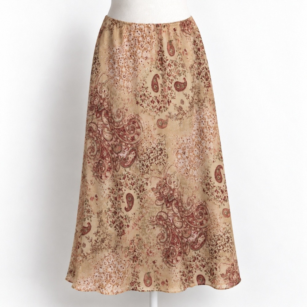 Vintage Y2K Floral Fairy Grunge Maxi Skirt Sz 12 Brown Cottagecore Boho Romantic